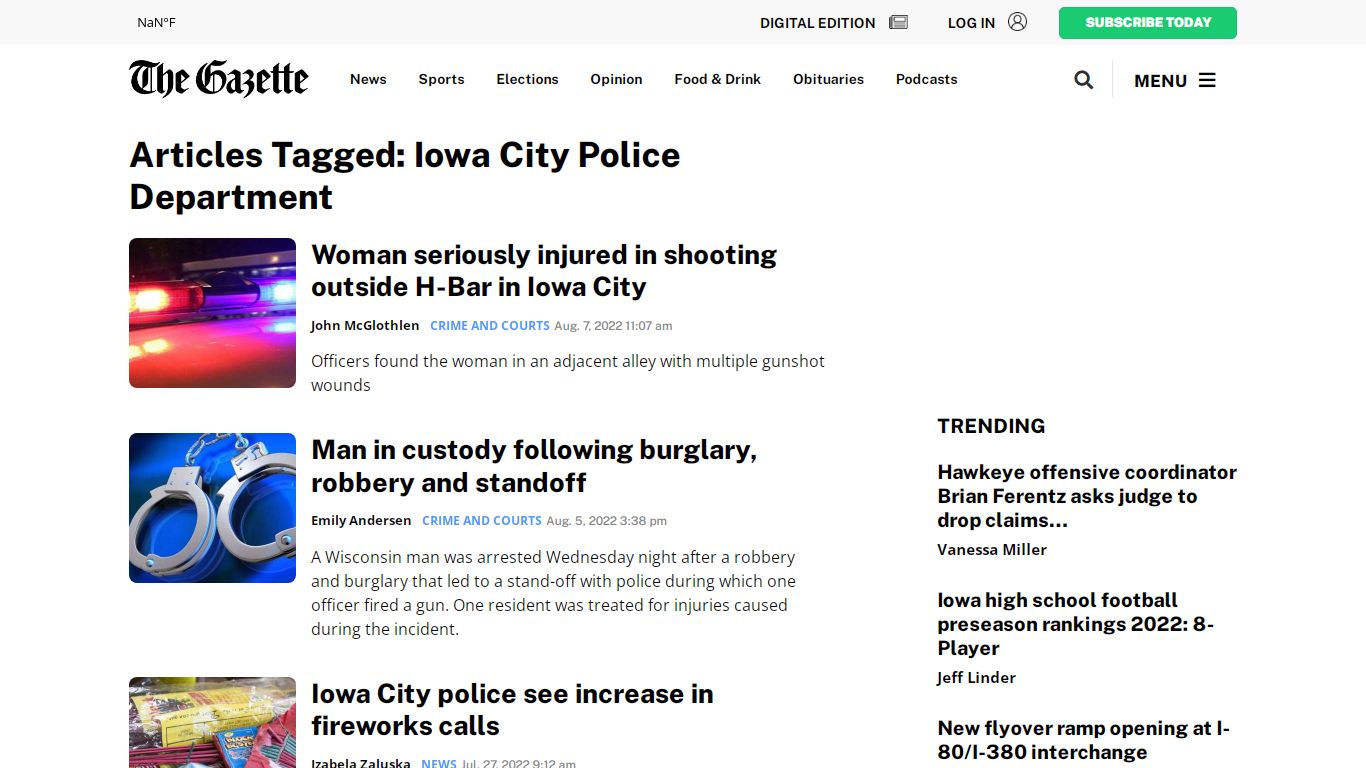 Iowa City Police Department | The Gazette